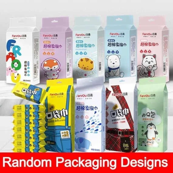 Pocket Mini Wet Wipes 8 pcs x 8 sheets